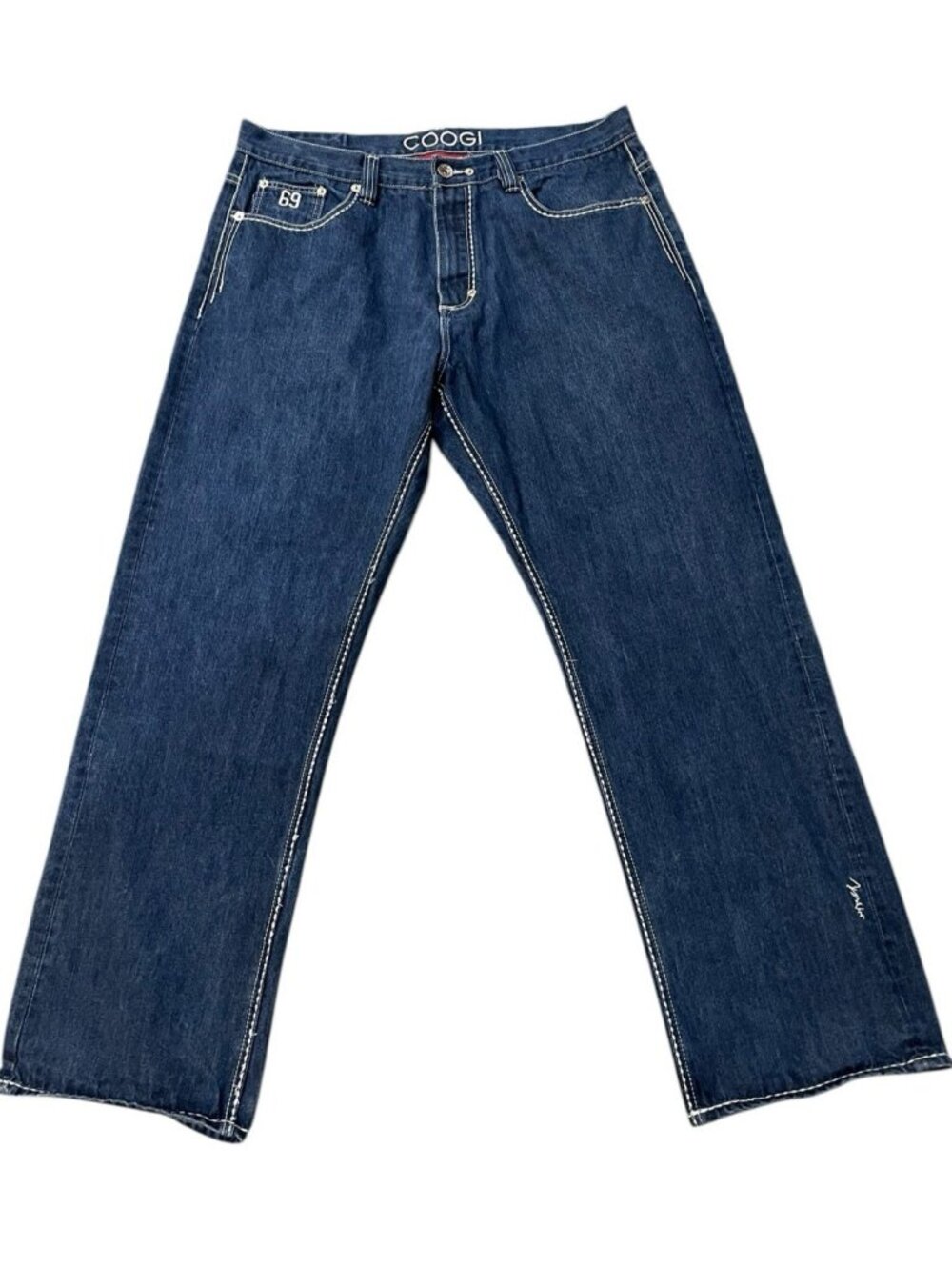 Coogi Mens Size 40 x 35 Dark Blue Jeans Denim Pants